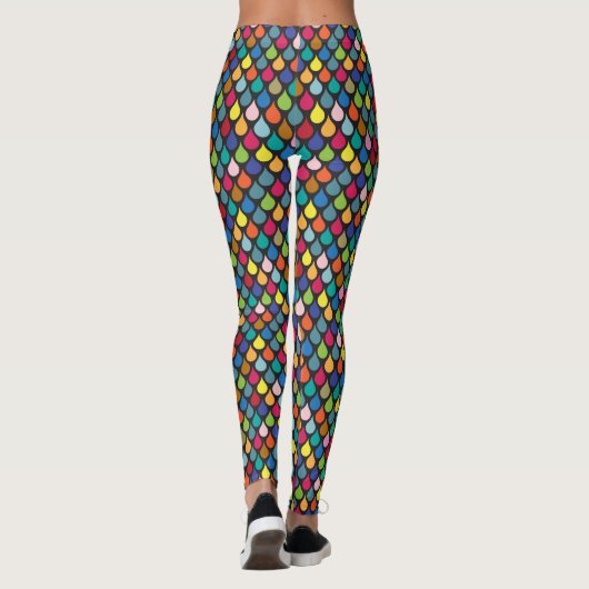 Cooles Farbenspiel-Muster Leggings (Rückseite)
