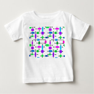 Cooles Farbgitter Baby T-shirt