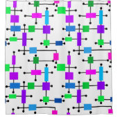 Cooles Farbgitter Duschvorhang (Vorderseite)