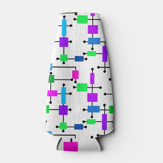 Cooles Farbgitter Flaschenkühler (Vorderseite)