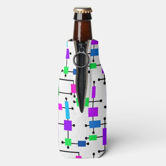 Cooles Farbgitter Flaschenkühler (Flasche Rückseite)