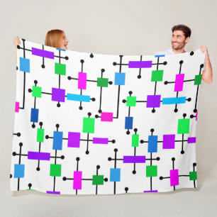 Cooles Farbgitter Fleecedecke