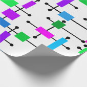 Cooles Farbgitter Geschenkpapier (Ecke)