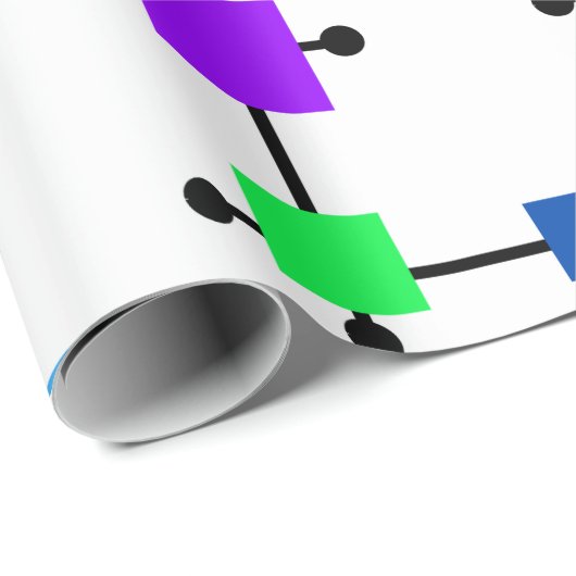 Cooles Farbgitter Geschenkpapier (Rolleneckpunkt)