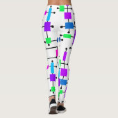 Cooles Farbgitter Leggings (Rückseite)