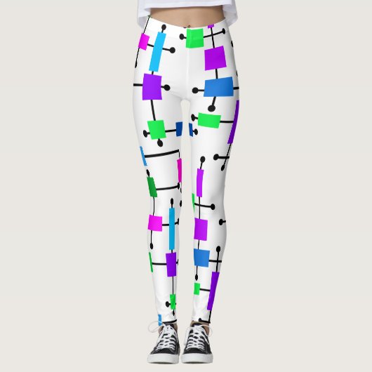 Cooles Farbgitter Leggings (Vorderseite)