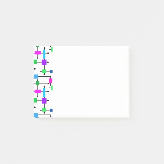 Cooles Farbgitter Post-it Klebezettel (Vorderseite)