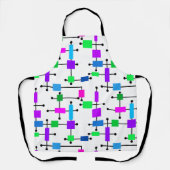 Cooles Farbgitter Schürze (Vorderseite)