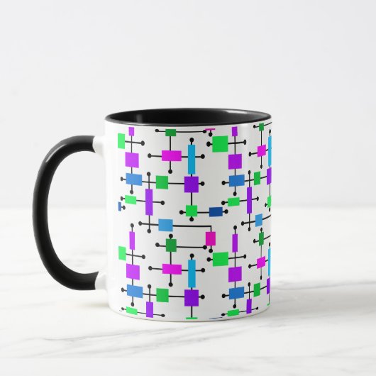 Cooles Farbgitter Tasse (Links)