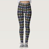 COOLES, farbiges Abstraktes Muster Leggings (Vorderseite)