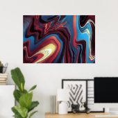 Cooles farbiges Abstraktes Poster (Heimbüro)