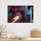 Cooles farbiges Abstraktes Poster (Küche)