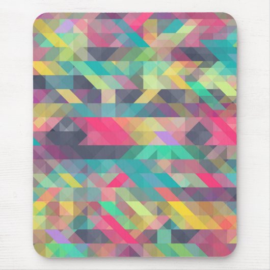 Cooles, farbiges geometrisches Dreiecksmuster Mousepad (Vorne)