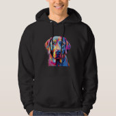 Cooles farbiges Labrador Retriever Portrait Graphi Hoodie (Vorderseite)