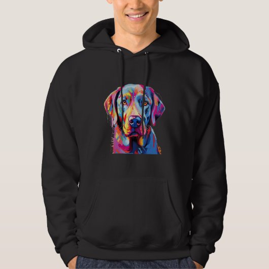 Cooles farbiges Labrador Retriever Portrait Graphi Hoodie (Vorderseite)