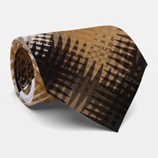 Cooles farbiges Zigzag-Muster Krawatte (Gerollt)
