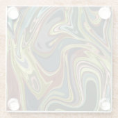 Cooles farblich simuliertes Acrylschwirbeln Glasuntersetzer (Rückseite)