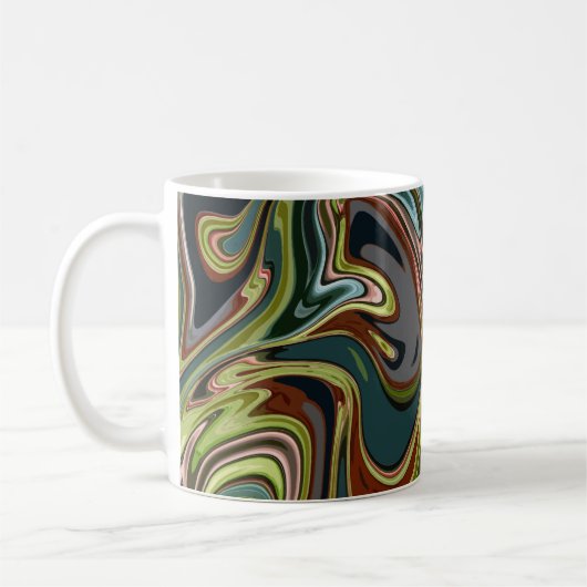 Cooles farblich simuliertes Acrylschwirbeln Kaffeetasse (Links)