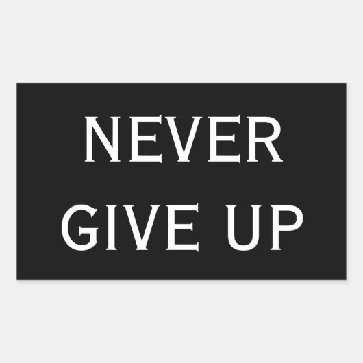 Cooles Farbschwarz gibt Aufkleber nie auf (Vorderseite)