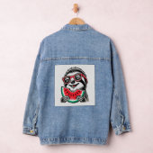 Cooles Faultier, das Wassermelone isst Jeansjacke (Hangar)