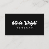 Cooles feines Signaturskript, schwarz Beruflich Visitenkarte (Vorderseite)