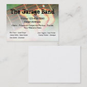 Cooles Felsen-Band-Musik-Thema Visitenkarte (Vorne/Hinten)