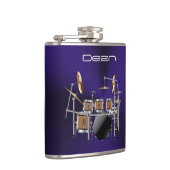 Cooles Felsen-Trommel-Set auf metallischer lila Flachmann (Rechts)