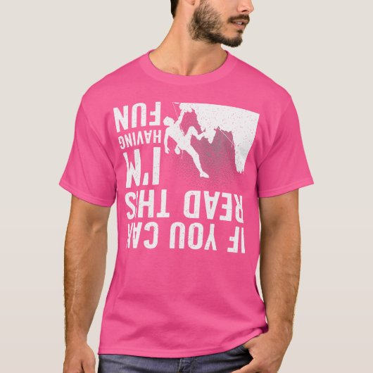 Cooles Felsenklettern für Männer Bergsteiger T-Shirt (Vorderseite)