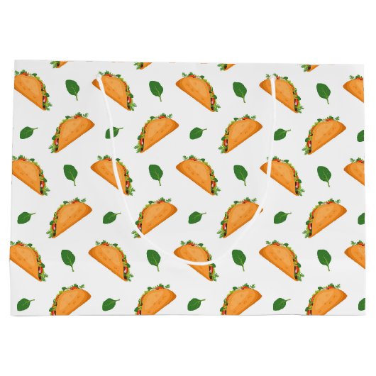 Cooles fiesta-gefliestes Party-Taco Große Geschenktüte (Rückseite)