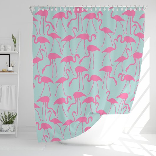 Cooles Flamingo-Muster Duschvorhang