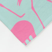 Cooles Flamingo-Muster Fleecedecke (Ecke)
