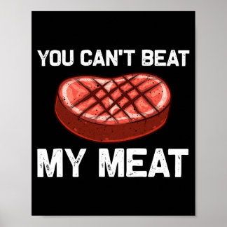 Cooles Fleisch für Männer Frauen Grillfleisch-Rauc Poster