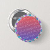 cooles Foto aus Buntglas Button (Vorne & Hinten)