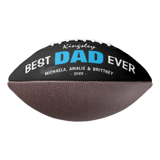 Cooles Foto "BEST VATER EVER" und Namensgeschenk Football (Gedreht 90)