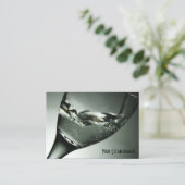 Cooles Foto von Flüssigkeit in einer Weinglas-Visi Visitenkarte (Stehend Vorderseite)