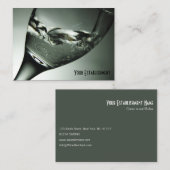 Cooles Foto von Flüssigkeit in einer Weinglas-Visi Visitenkarte (Vorne/Hinten)