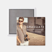 Cooles Foto zur Ankündigung des Abschlusses Magnet (Vorderseite/Rückseite)