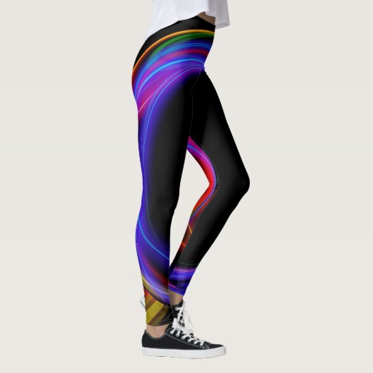 Cooles Fraktal-psychedelisches Leggings (Rechts)