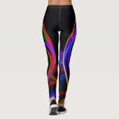 Cooles Fraktal-psychedelisches Leggings (Rückseite)