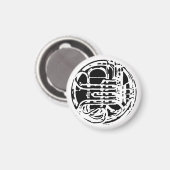 Cooles französisches Horn-Design Magnet (Vorderseite/Rückseite)