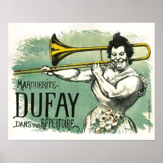 Cooles französisches Vintage Poster mit Trombone P (Vorne)