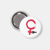 Cooles Frauensymbol Magnet (Vorderseite/Rückseite)