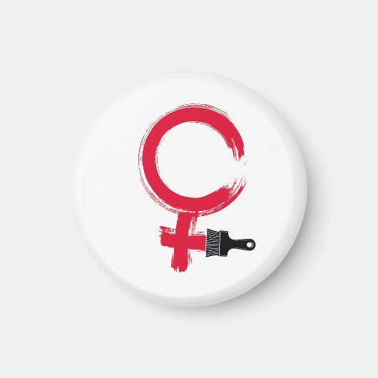 Cooles Frauensymbol Magnet (Vorne)