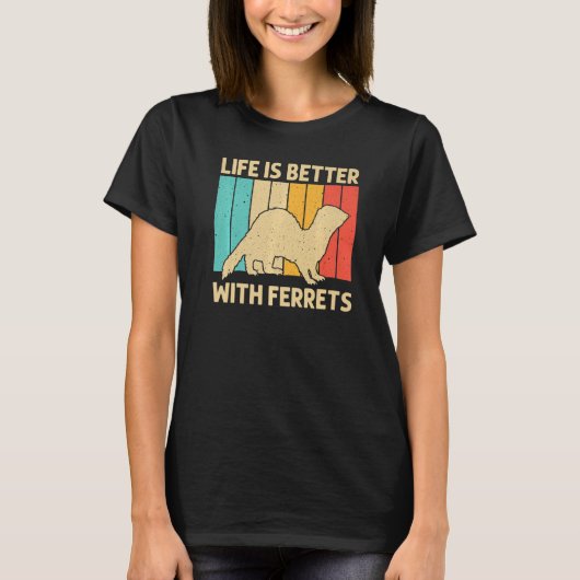 Cooles Frettchen für Damen T-Shirt (Vorderseite)