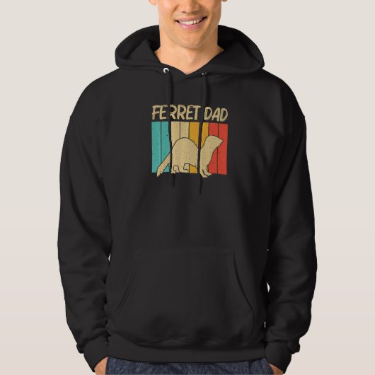 Cooles Frettchen für den Vater Hoodie (Vorderseite)