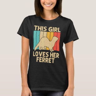 Cooles Frettchen für Girls Kinder Tierfreund T-Shirt