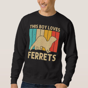 Cooles Frettchen für Jungen Kinder Tierfreund Sweatshirt