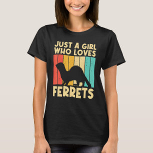 Cooles Frettchen für Mädchen Frauen Ferret Heimtie T-Shirt