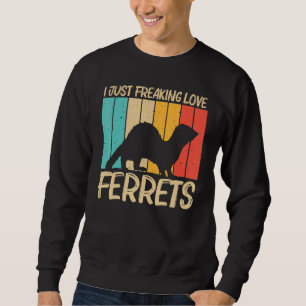 Cooles Frettchen für Männer Frauen Ferret Heimtier Sweatshirt