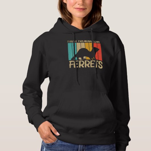 Cooles Frettchen für Männer - weibliches Frettchen Hoodie (Vorderseite)